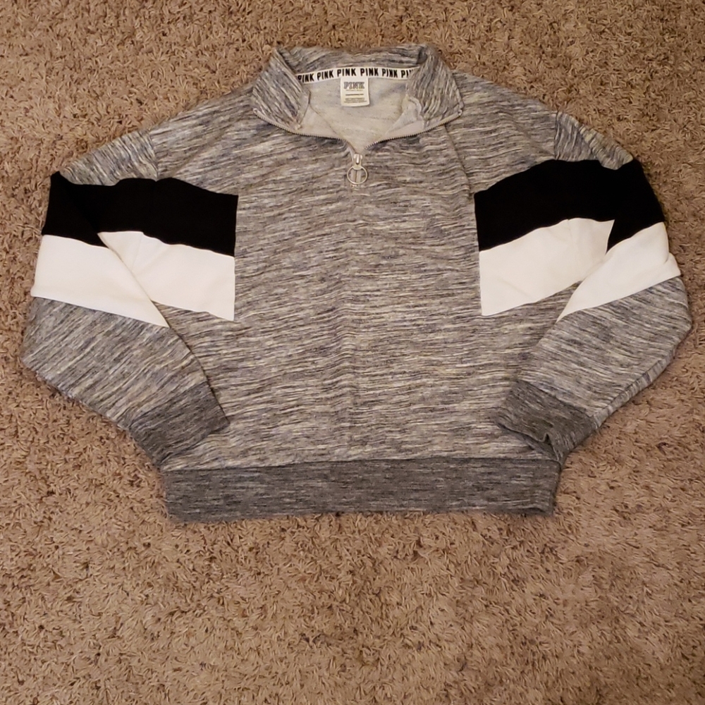 Pink VS Sweatshirt With Zip Up Neckline - Picture 5 of 10